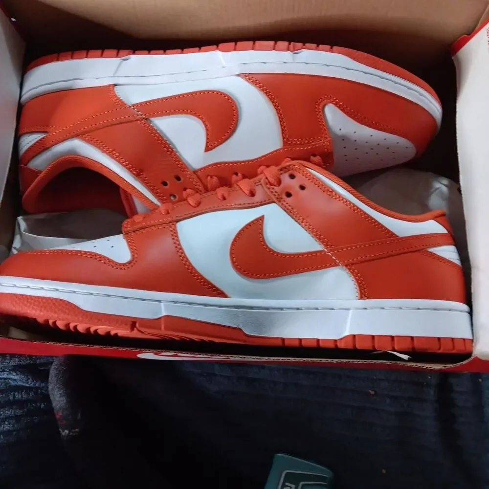 Nike Men's Orange and White Trainers